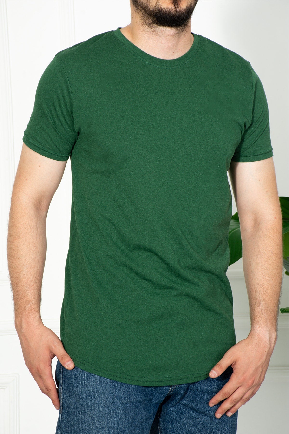 Green Men'S Slim Tshirt