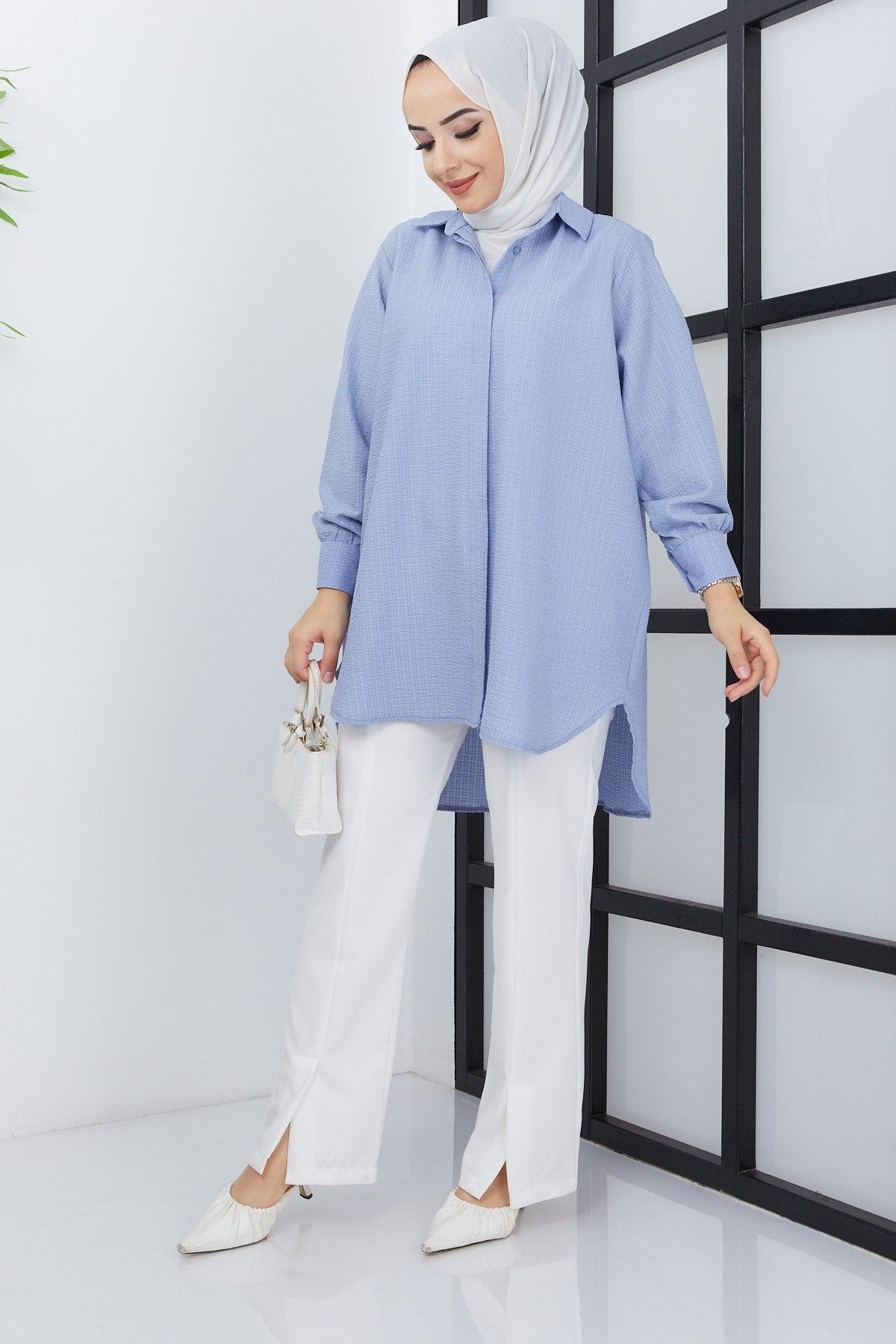 Women's Hijab Oversize See-through Shirt - Swordslife