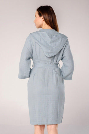 Başak Embroidered Muslin Beach Robe Turquoise - Swordslife