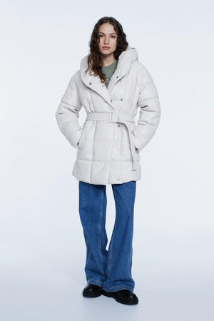 Arched Faux Leather Inflatable Coat - Swordslife