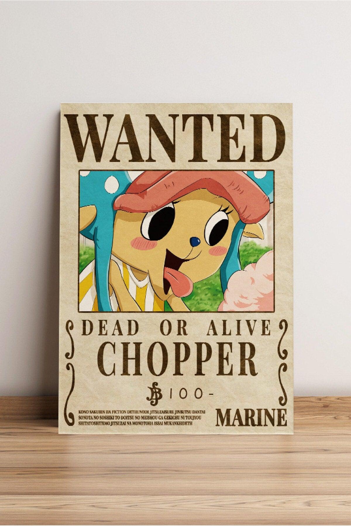 Wanted Chopper One Piece Anime Poster - High Definition Hd Wall Poster - Swordslife