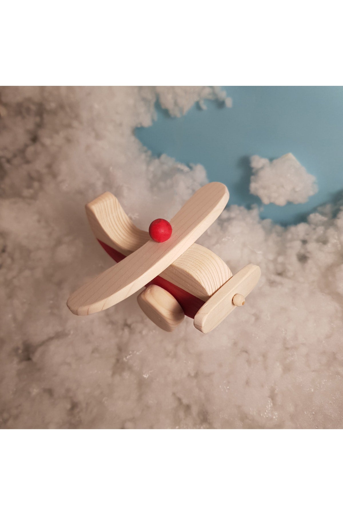 Handmade Wooden Toy Airplane, Educational, Creative, Vintage And Natural And Safe Wooden Baby Toy