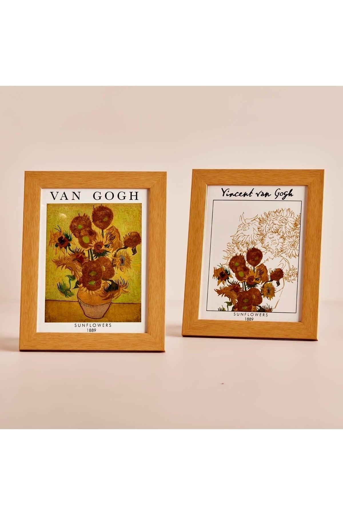 Van Gogh Sunflowers Frame Natural (18x24 Cm) - Swordslife