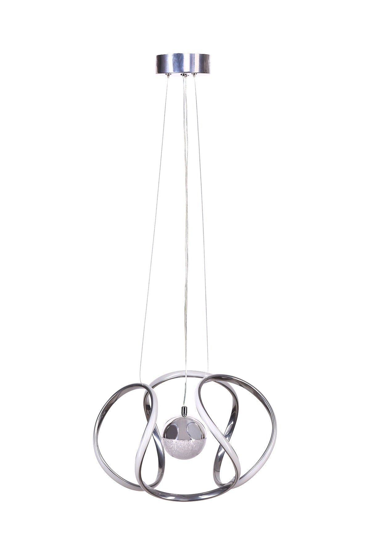 Bretzel Led Chandelier Silver