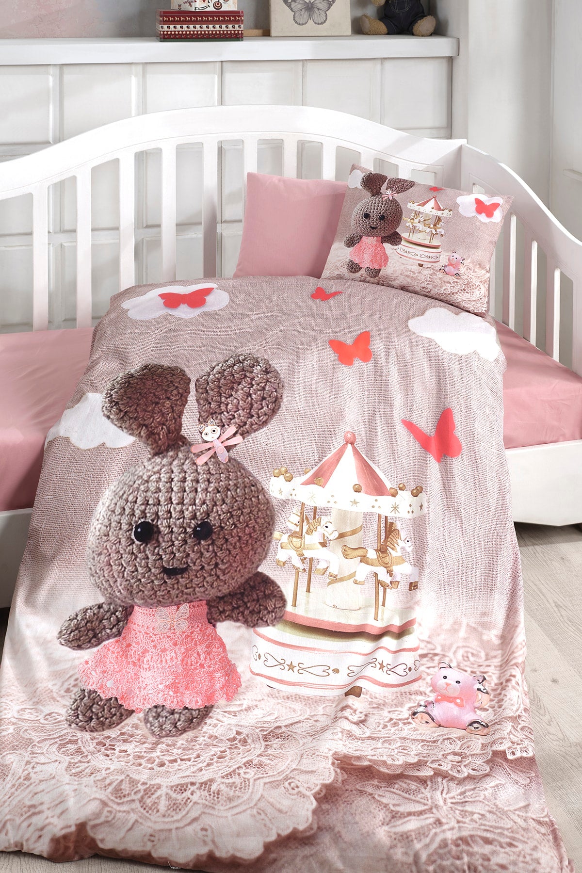 Digital Printed 3d Cotton Baby Duvet Cover Set