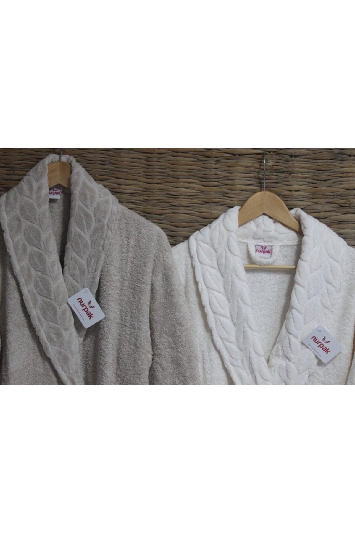 Family Bathrobe Set Set 8 Pieces 100% Cotton Coffee-cream - Swordslife