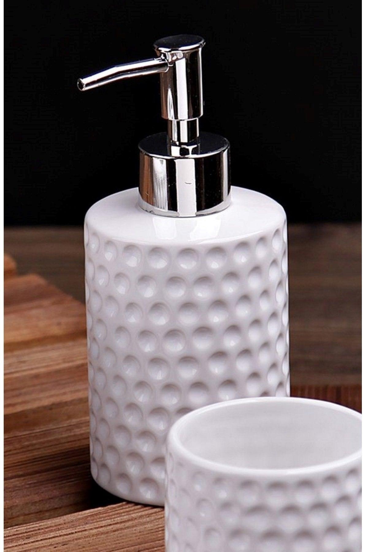 4 Pcs Ceramic Liquid Soap Dispenser Bathroom Set - Swordslife