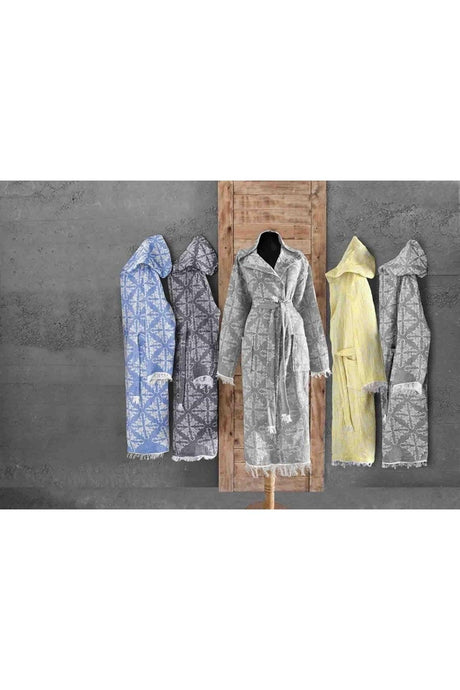 Square Mosaic Patterned Women's Peshtemal Beach Robe - Swordslife