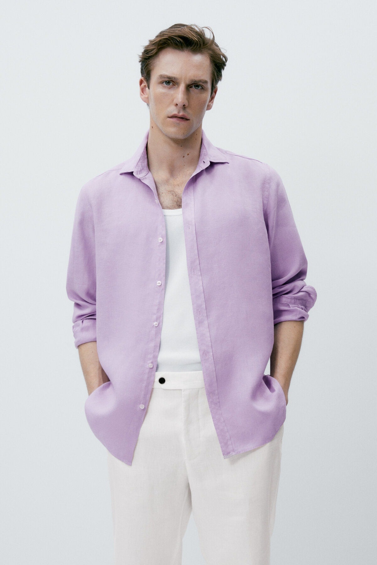 100% Linen Slim Fit Shirt