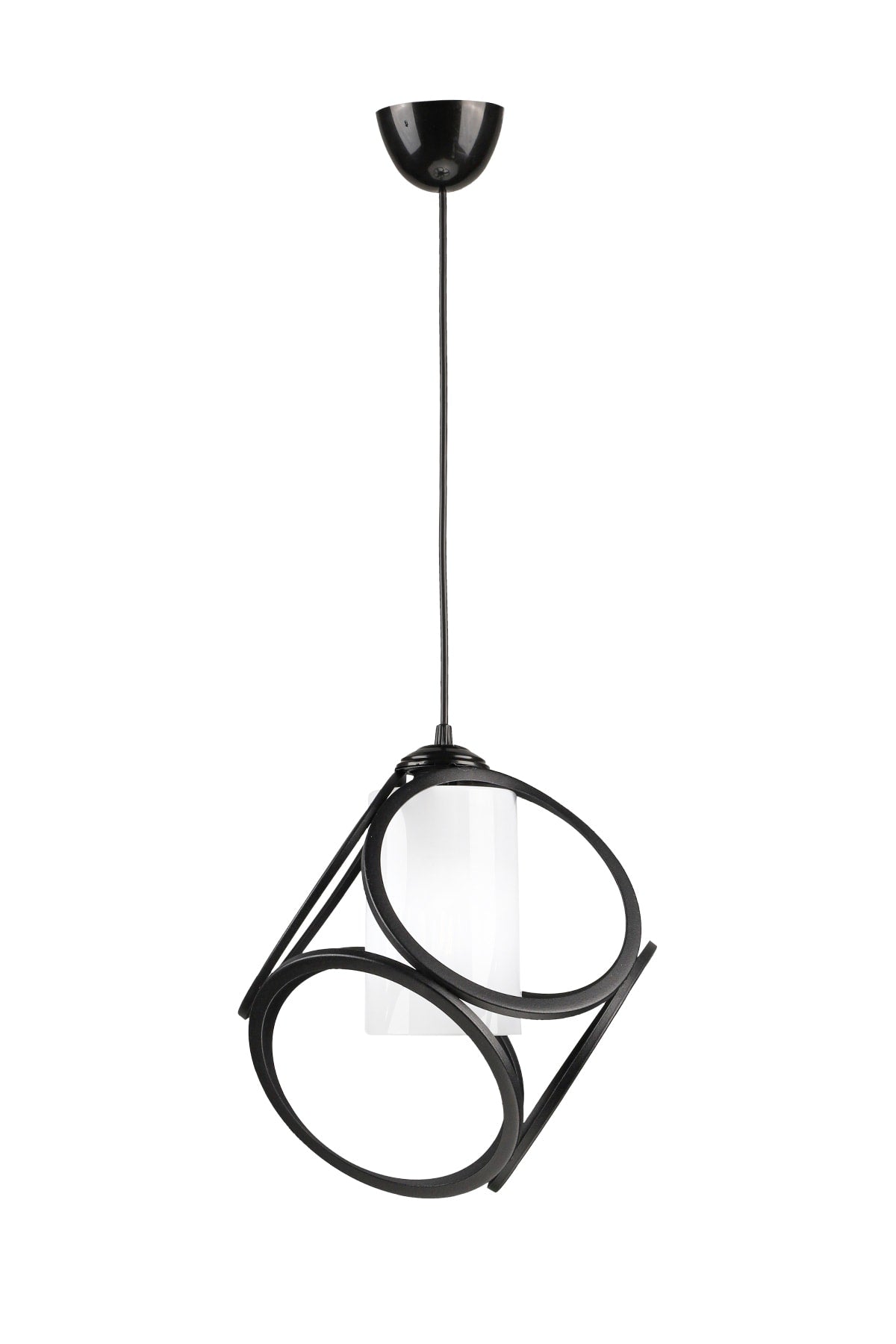 Aydin Single Chandelier Black White Acrylic