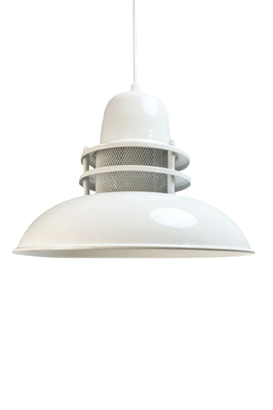 Lantern White Metal Chandelier Single Pendant Lamp Kitchen Children'S Room Living Room Desktop Retro Lamp Models
