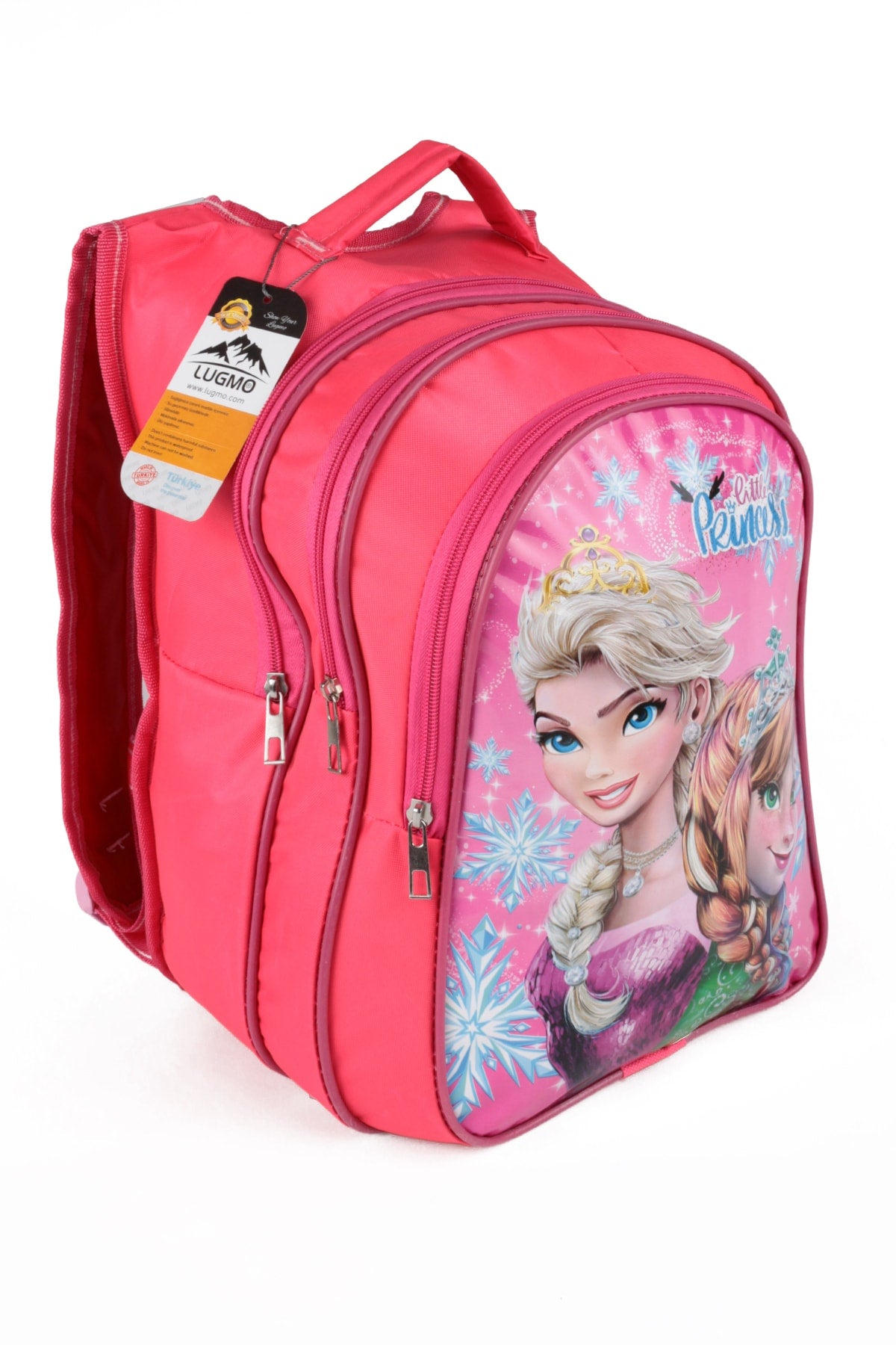 Middle School Primary School Bag And Lunch Box 3 Pockets Pad Elsa Pink