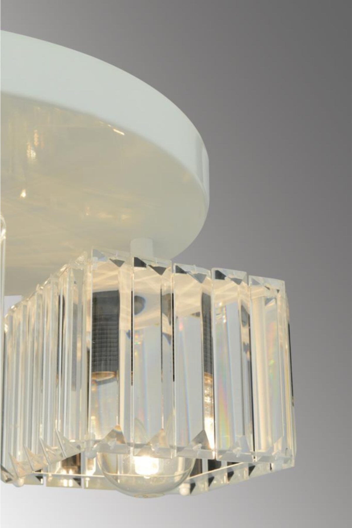 Lara 3-Piece White Plaf.K-10 Crystal Stone Chandelier