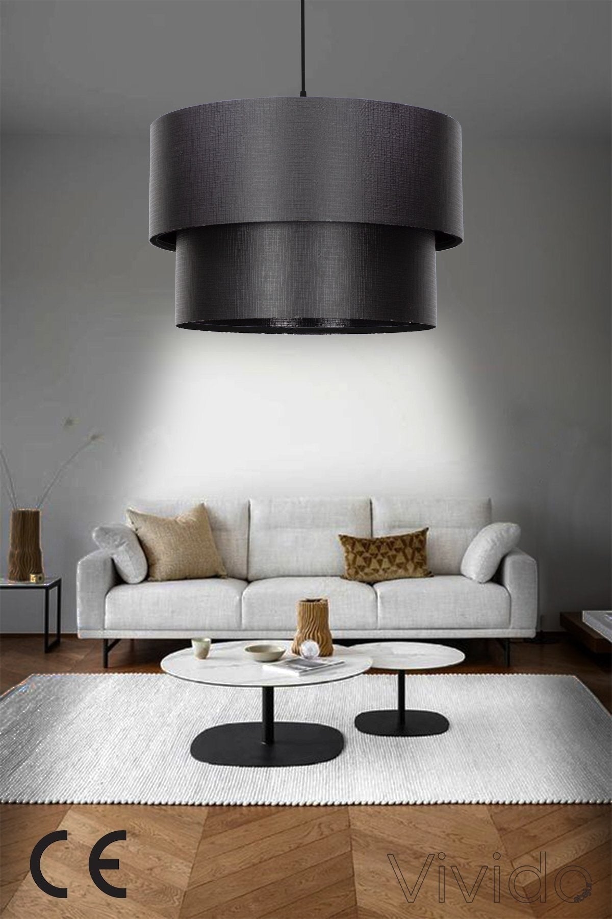 Pasta Pendant Lamp Chandelier Black Finlin