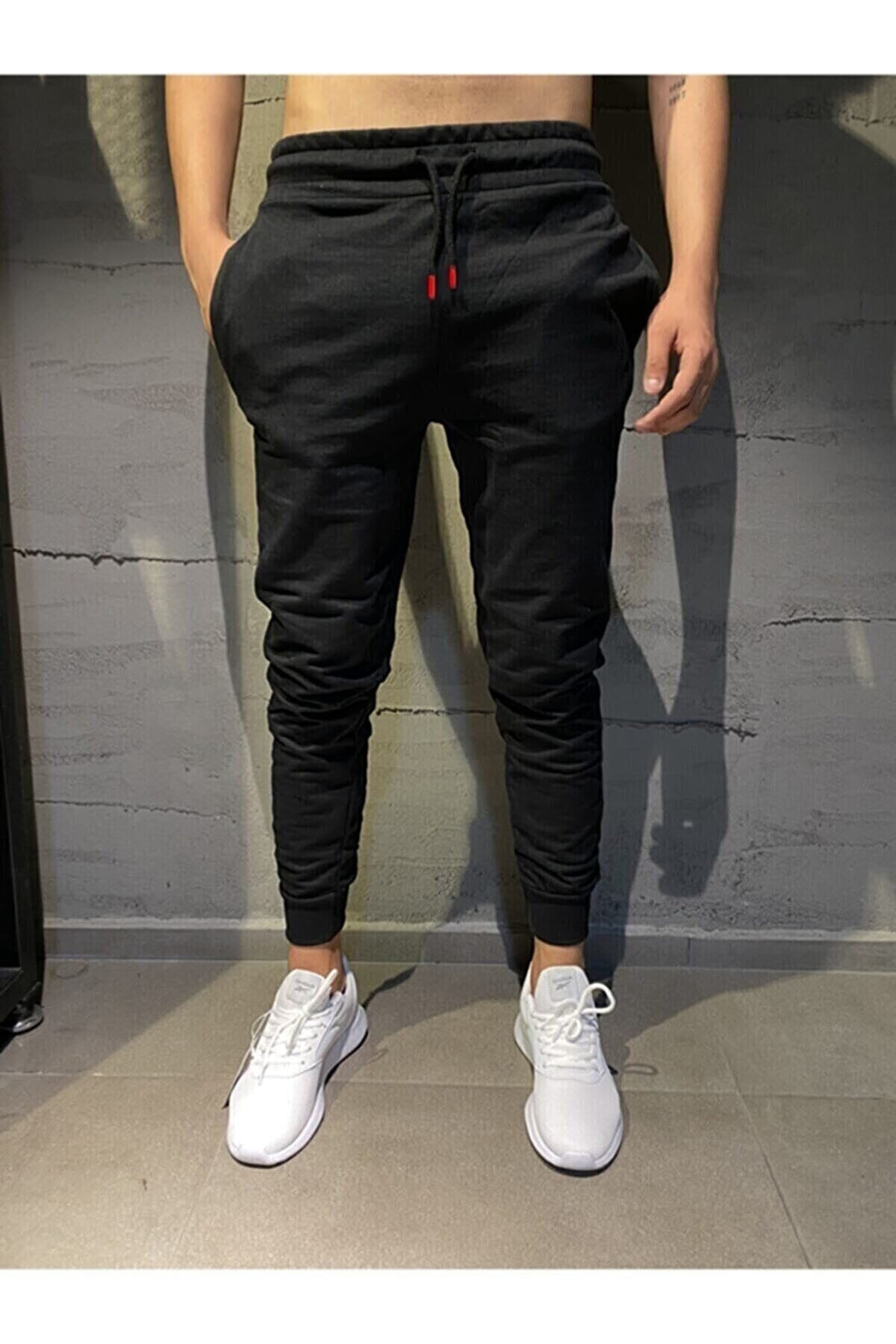 Men's Black Summer Slim Fit Slim Fit Jogger Sweatpants