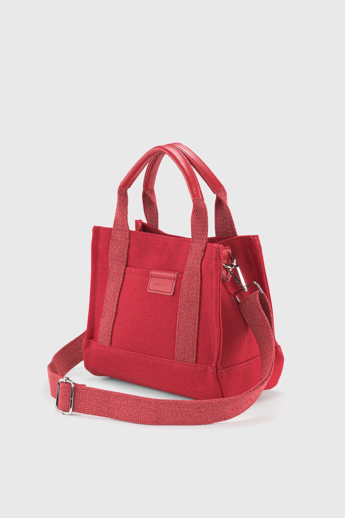 Women's Red Canvas Tote Bag 232