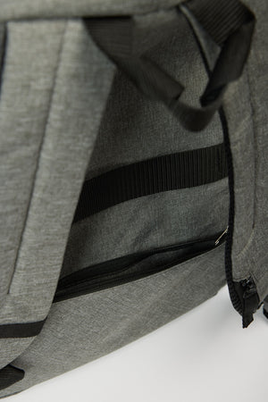 Men'S Grey-Black Logo School-Backpack