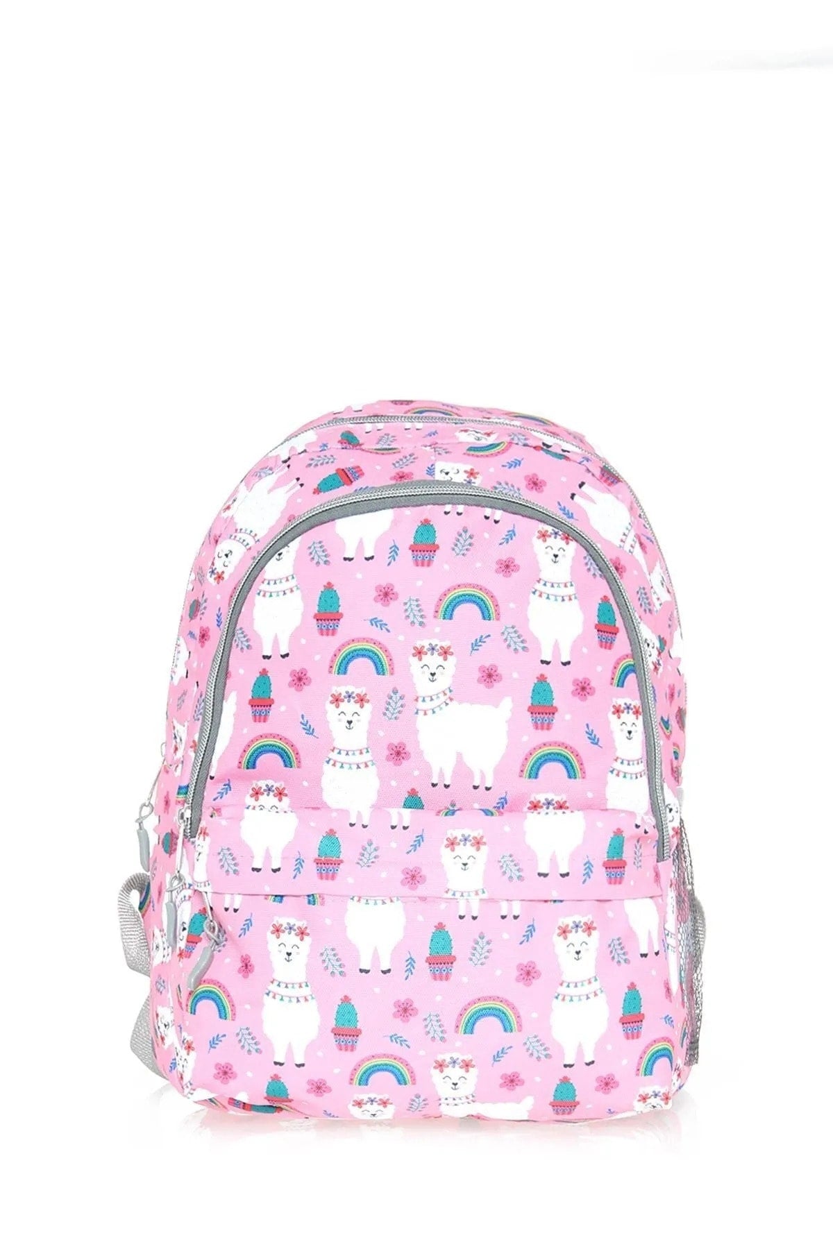 Pink Llama Patterned Triple Primary School Bag Set