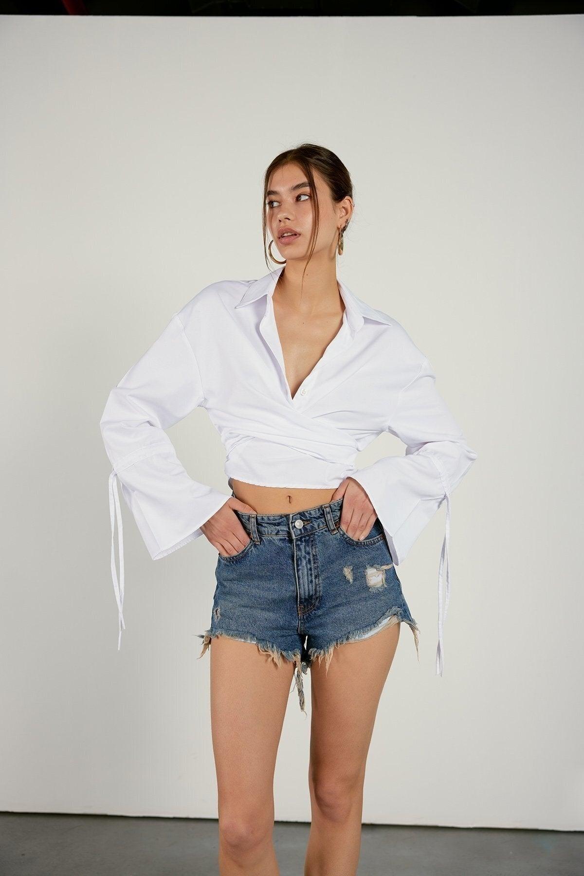 Knotted Crop Shirt - Swordslife