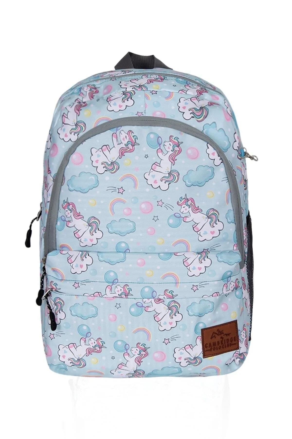 Unicorn Patterned Triple Primary School Bag Set