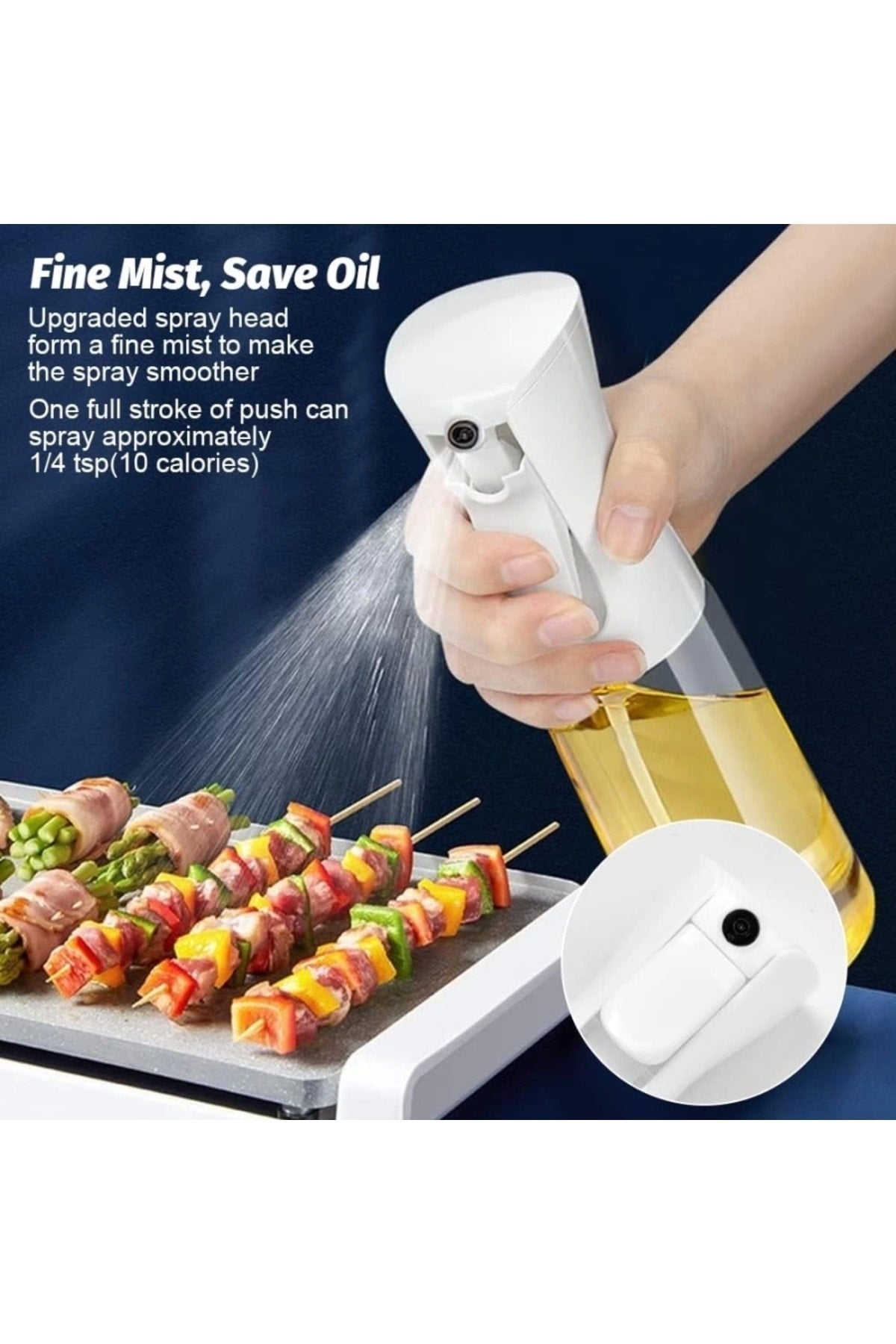 Piece Air Fryer Oil Spray Grill Salad Oven Oil Olive Oil Sprayer Multi-Purpose Spray Bottle