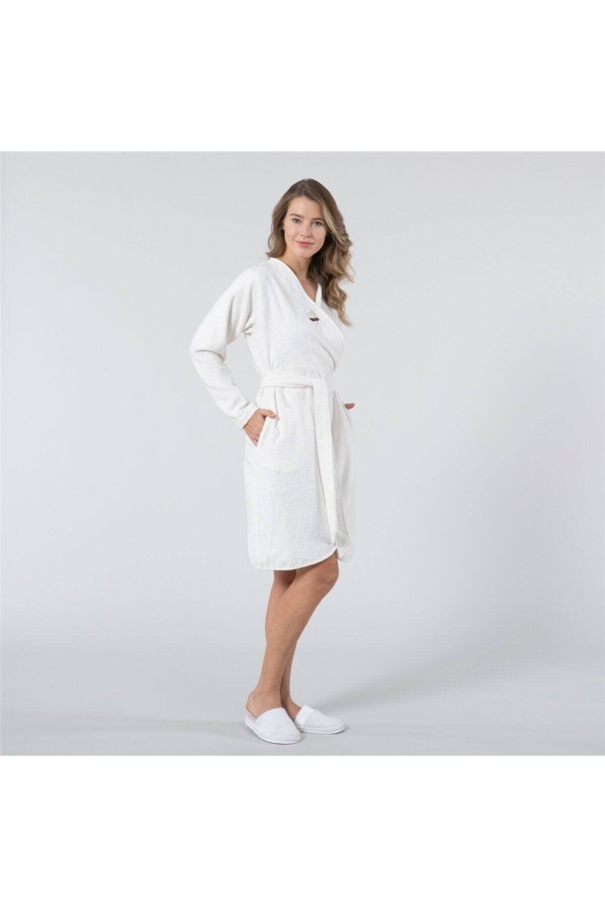 Brutta Women's Bathrobe Ecru - Swordslife