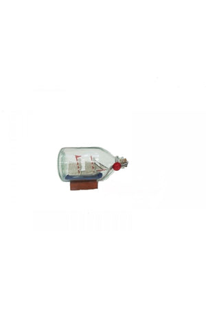 Ship Model In Medium Bottle For Office