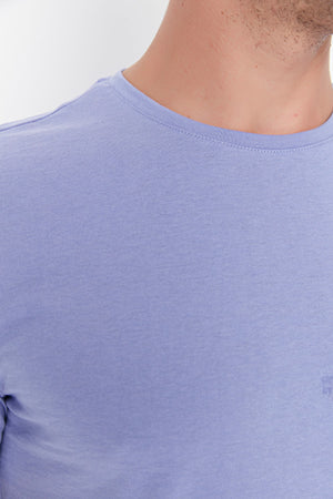 Lilac Men'S Basic Regular/Normal Cut Crew Neck Short Sleeved T-Shirt Tmnss22Ts0271