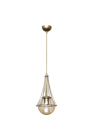 Lapis Single Antique-Honey Glop Glass Chandelier