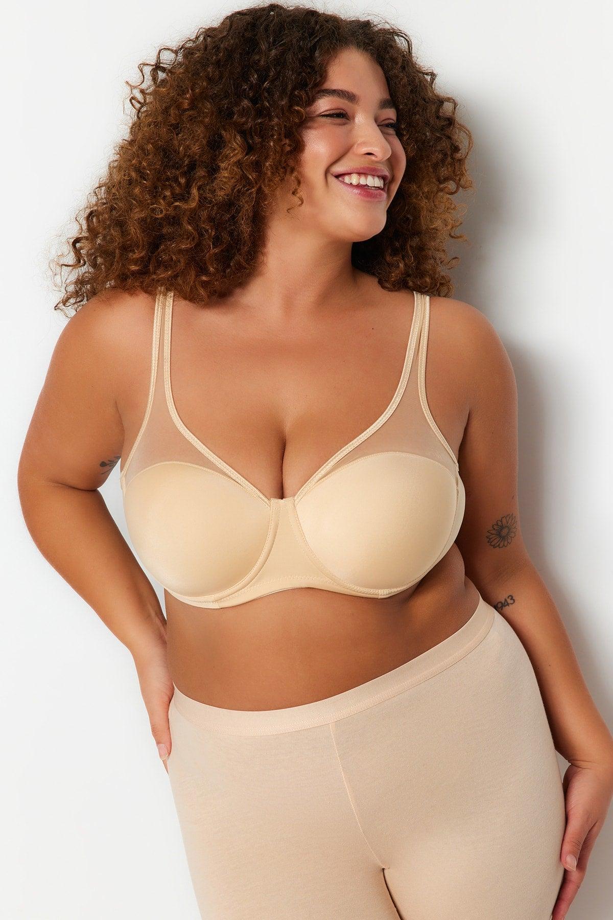 Ten Mesh Detailed Covered Gathering Bra TBBAW23CW00004 - Swordslife