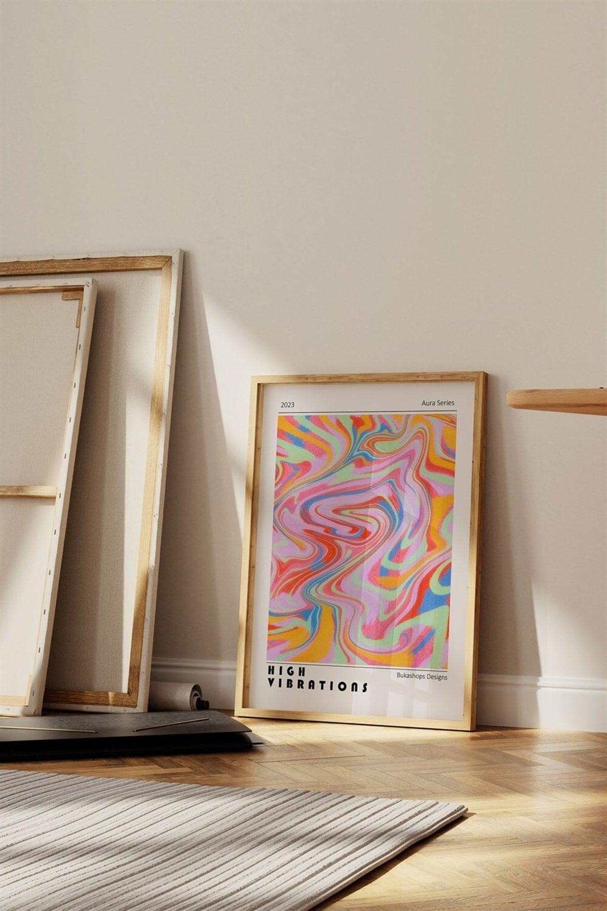 High Vibrations Aura Painting, Poster - Unframed - Swordslife