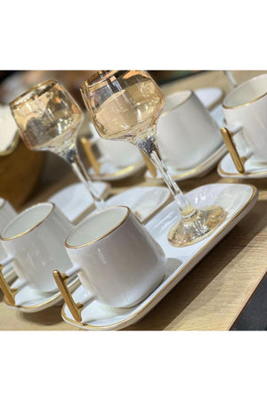 Elica Series Coffee Cup Set With Serving Plate