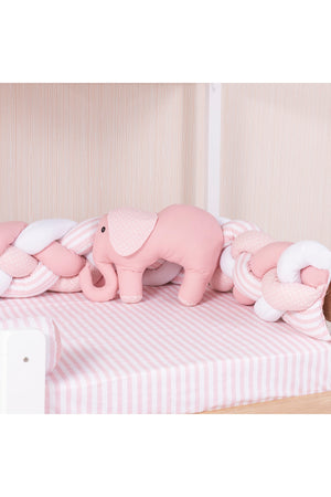 Minibaby Pink Elephant 3-Piece Knitted Montessori Baby Kids Sleeping Set