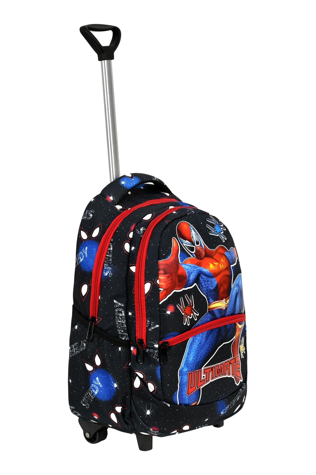 3 Pcs School Set with Squeegee, Spiderman Pattern Primary School Bag Lunch Box Pen Holder