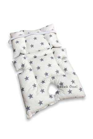Baby Stroller And Baby Carriage Cushion With Waist Support Gray Yellow Big Star