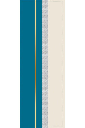 Turquoise Stain Resistant Premium Foal Feather Woven Fabric Table Cloth Runner 40x140cm Rnr485 - Swordslife