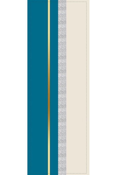 Turquoise Stain Resistant Premium Foal Feather Woven Fabric Table Cloth Runner 40x140cm Rnr485 - Swordslife
