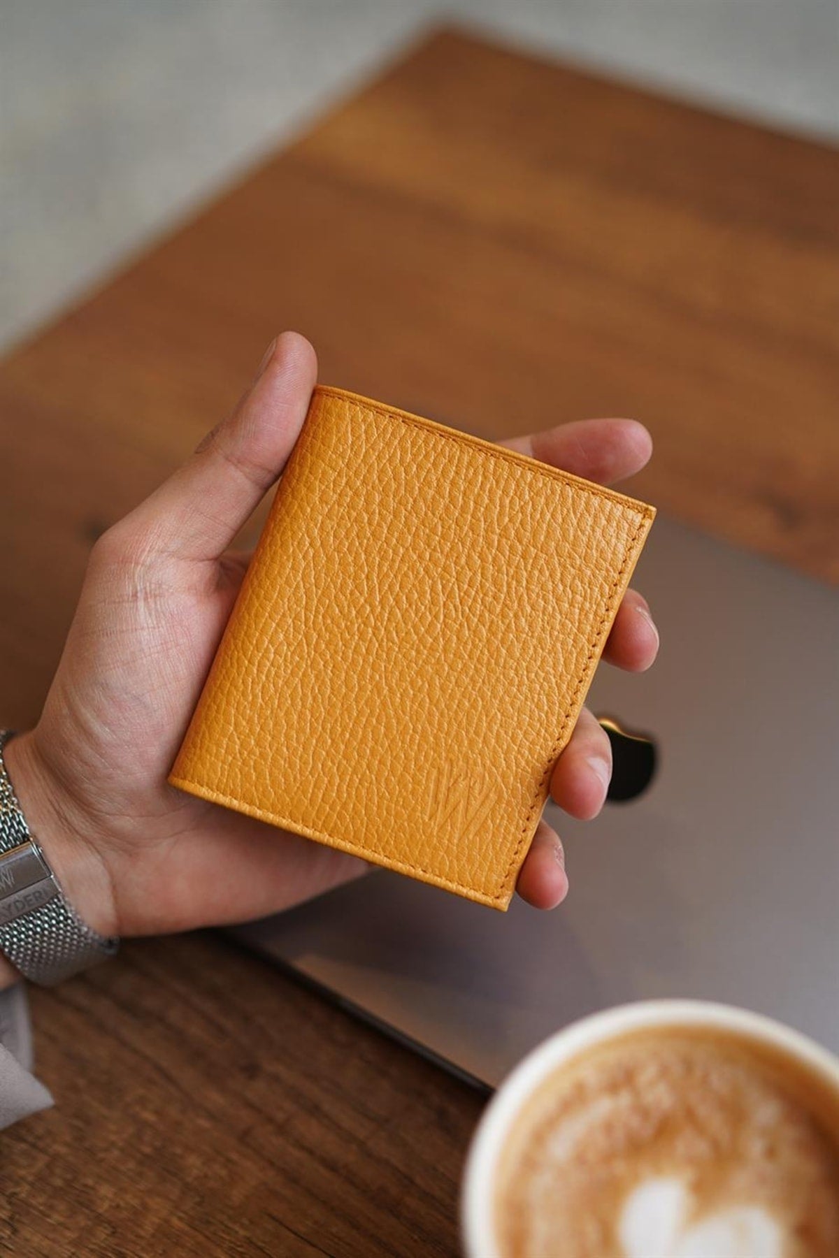 Lisande Genuine Leather Kibar Men'S Wallet Yellow
