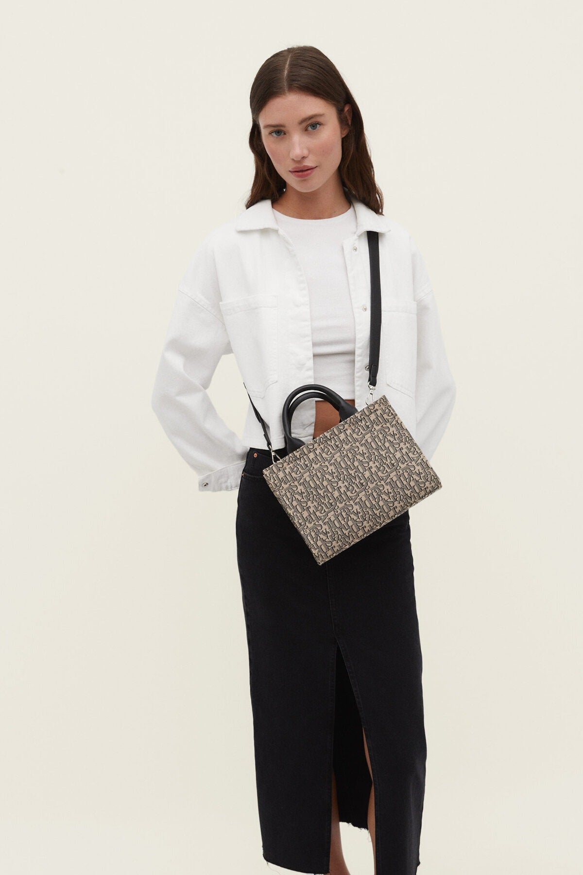 Monogram Fabric Tote Bag