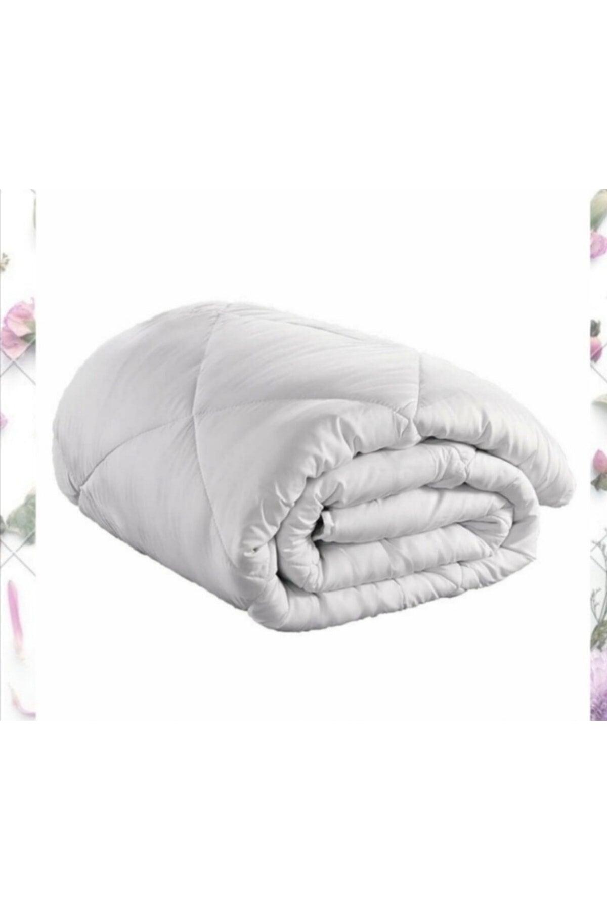 Double Antiallergic Anti Bacterial Microfiber Silicon Cotton White Quilt 195 X 215cm - Swordslife