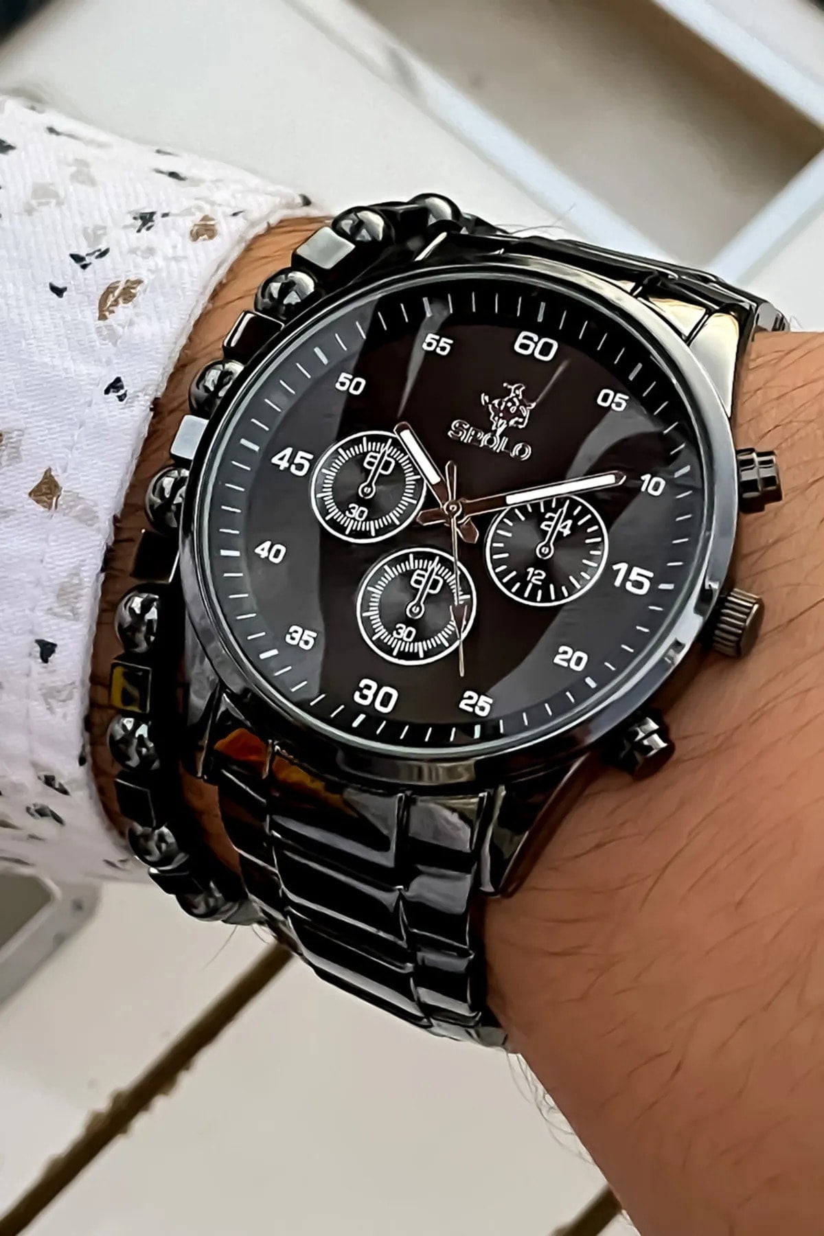Steel Waterproof Men'S Wristwatch