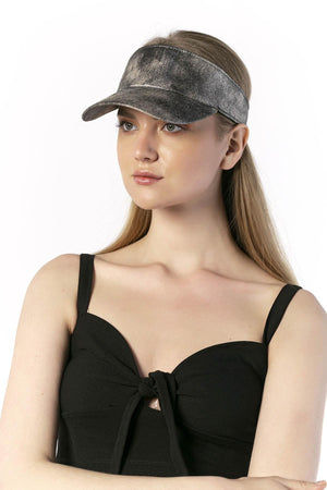14059 Uv Protected Glossy Gradient Printed Open Top Visor Cap