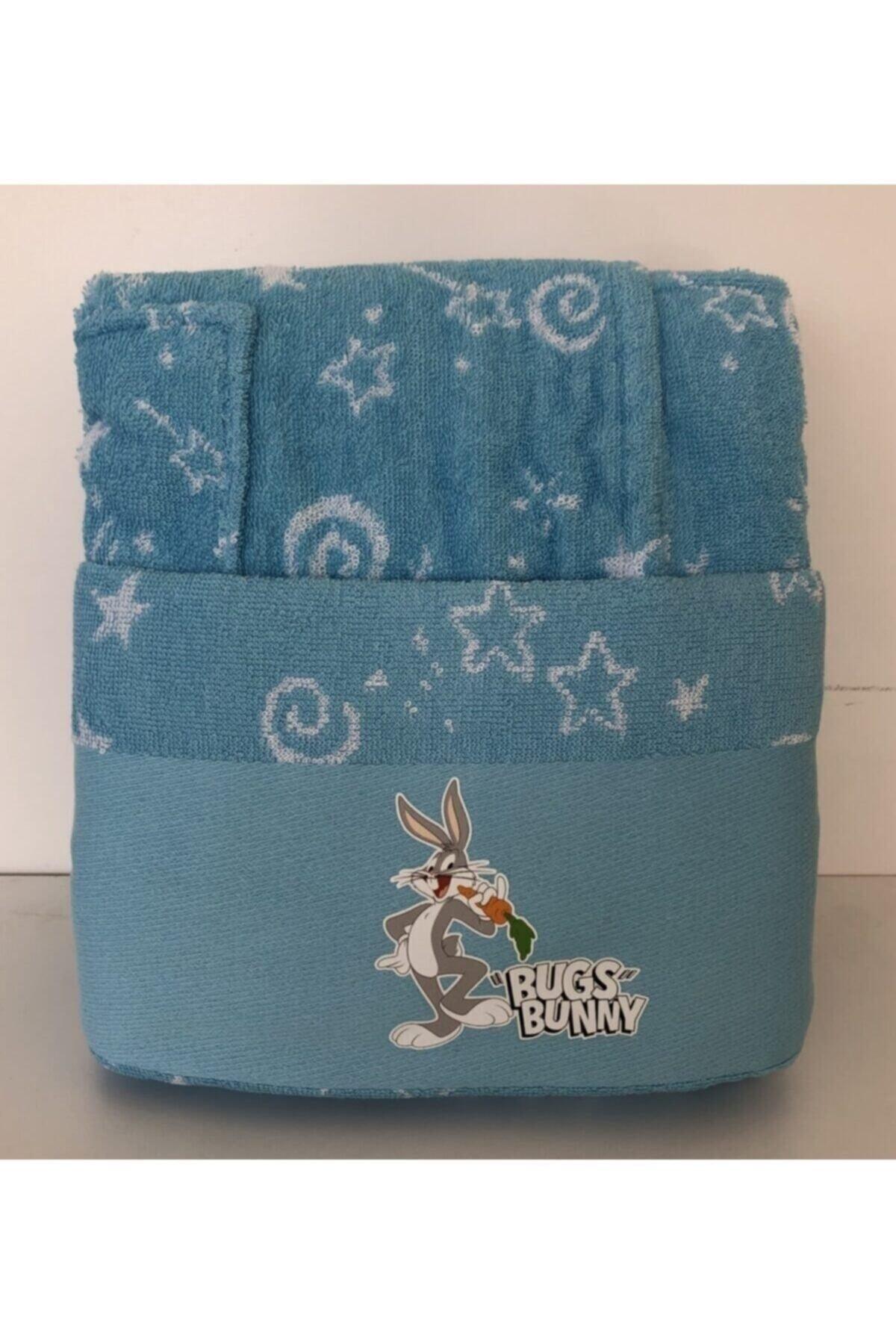 Bugs Bunny Galaxy Blue Free Towel Bathrobe Set 7/8 Age - Swordslife