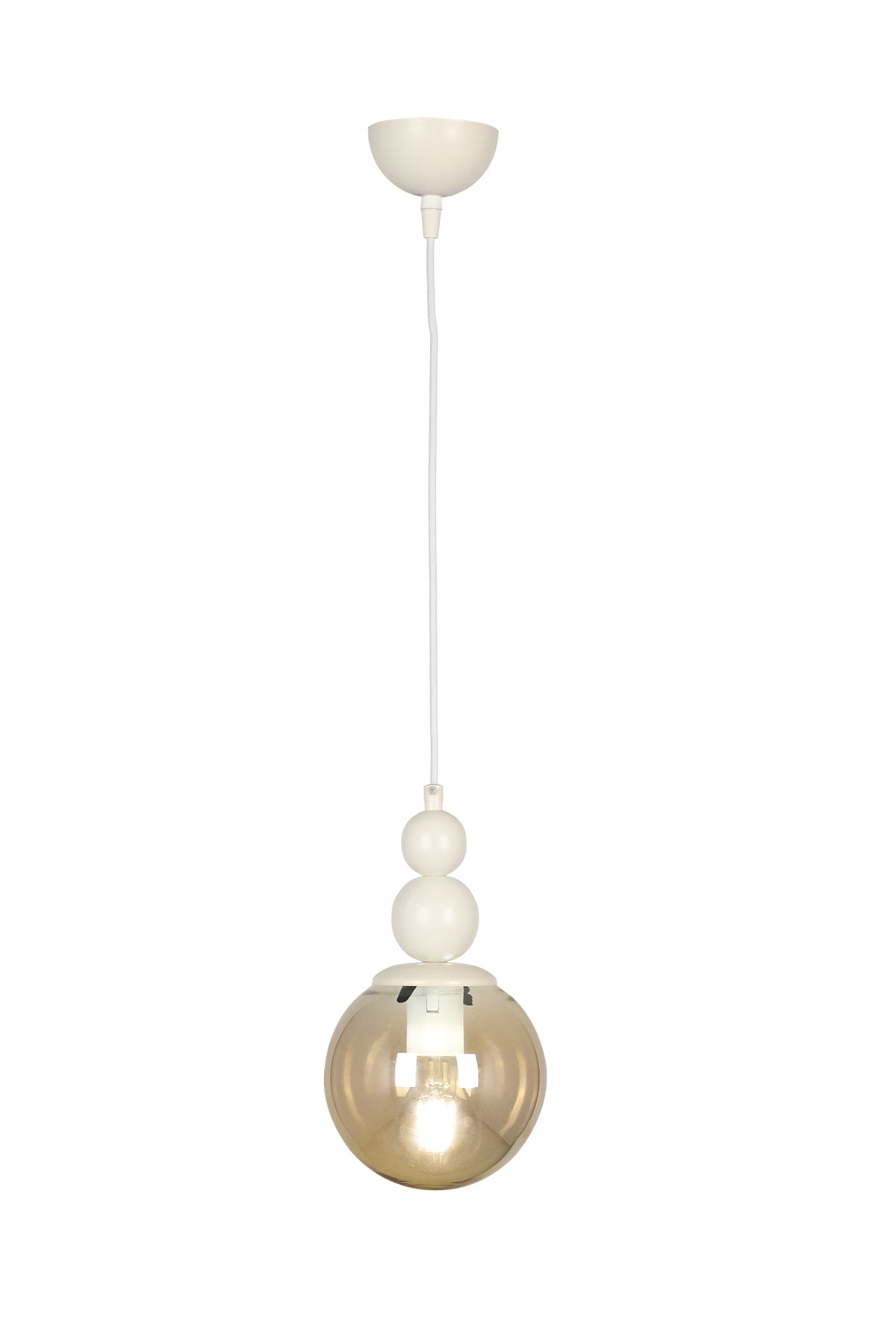 Infinite Single Chandelier White Honey Glass