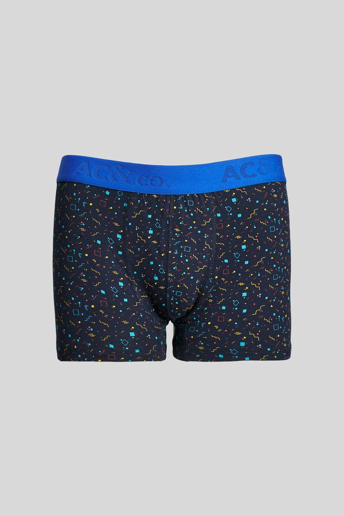 Men's Navy-Sax Blue 3-Pack Cotton Flexible Boxer