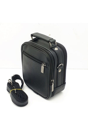 Men'S Steel Case Hand And Shoulder Bag Medium Size With Phone Compartment