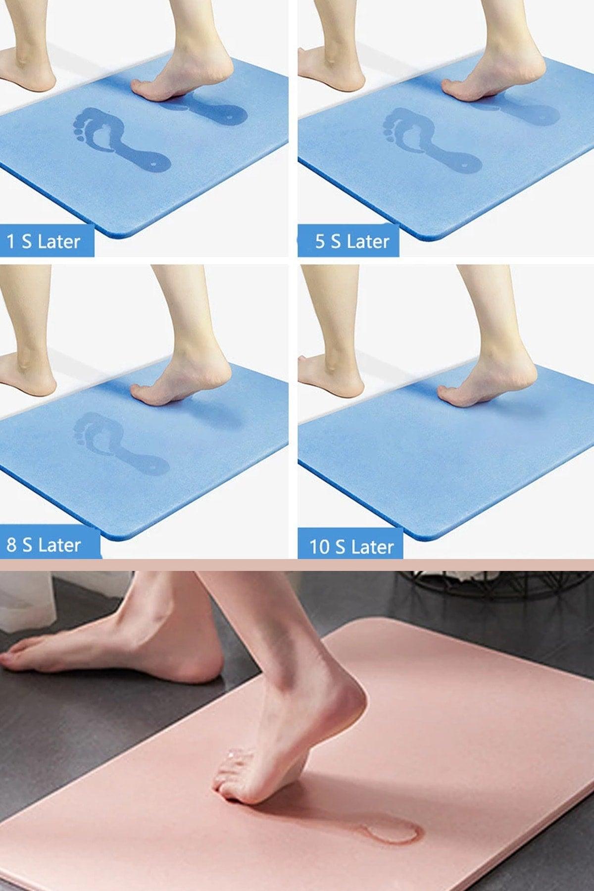 Magic Water Absorbent Diatom Bath Mat Diatom Ablution Mat Non-Wetting Ablution Mat - Swordslife