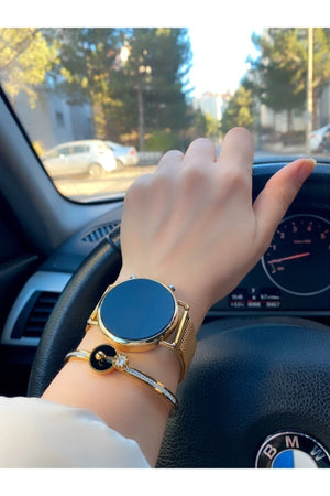 Steel Digital Watch Led Mesh Band Digital New Model Women'S Unisex Wristwatch(Watch Only)