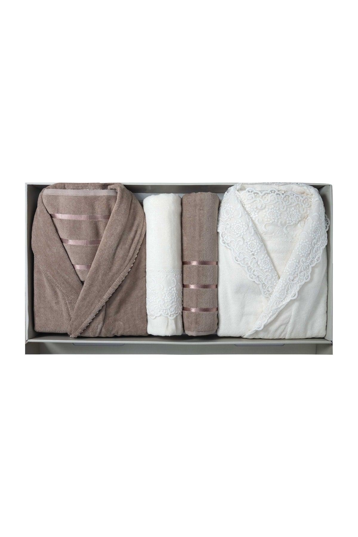 Paris 12 Piece Velvet Guipure Robe Set | Bathrobe | Bathrobe Set | Dowry set - Swordslife