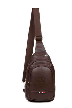Unisex Cross Shoulder Bag With Headphone Output, Freebag, Vegan Leather (29X19Cm)(Gift Keychain)